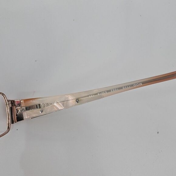 Versace Prescription Rose Gold  and Brown Rectangular Glasses - Picture 3 of 5